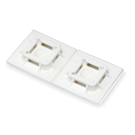 Panduit Cable Tie Mounting Base, Nylon 6/6, White, 1 in L SGABM25-A-C
