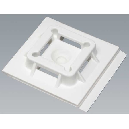 Panduit Cable Tie Mounting Base, Nylon 6/6, White, 1.5 in L SGABM40-A-L