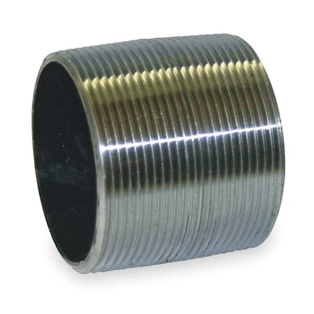 Zoro Select 2" MNPT x MNPT Black Close Pipe Nipple Schedule 80 1LMU6