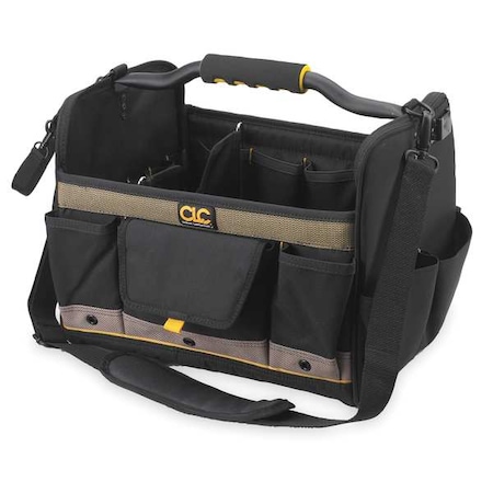 Clc Work Gear Tool Tote, Black, Polyester, 21 Pockets 1578