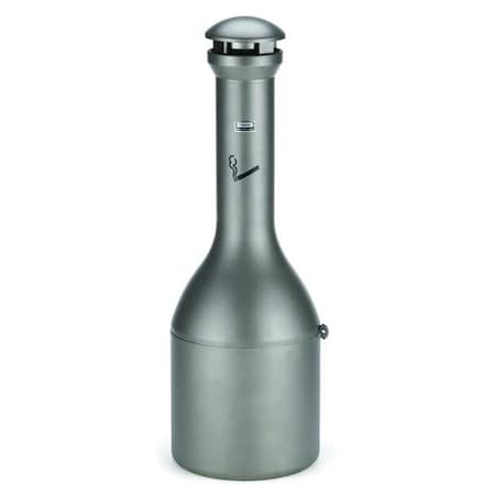 Rubbermaid Commercial Infinity Cigarette Receptacle, 4-3/32 gal., Pewter FG9W3300ATPWTR