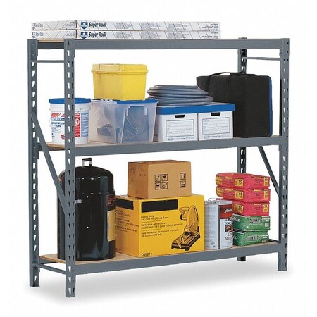 Edsal Starter Bulk Storage Rack, 24 in D, 72 in W, 3 Shelves ERZ722472S ...