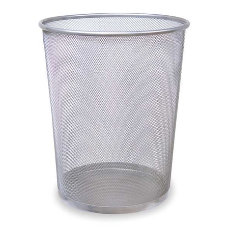 Rubbermaid Commercial Concept Collection(TM) 5 gal Round Indoor Metal Can, Silver, None, Steel, Not Applicable FGWMB20SLV