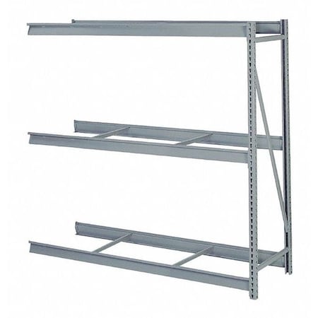 Lyon Add-On Bulk Storage Rack, 24 in D, 96 in W, 3 Shelves, Dove Gray DD67521
