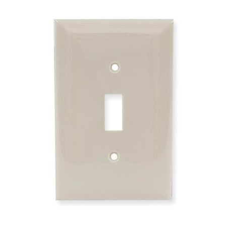 Hubbell Wiring Device-Kellems Toggle Switch Wall Plate, 1 Gang, Ivory NPJ1I