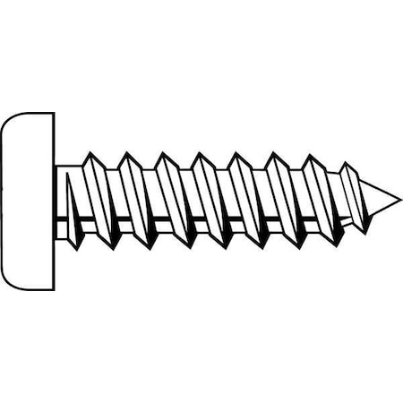 Zoro Select Sheet Metal Screw, #6 x 1/2 in, Zinc Plated