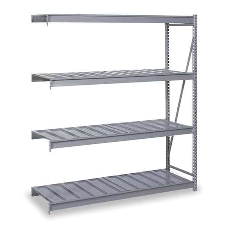 Lyon Add-On Bulk Storage Rack, 24 in D, 48 in W, 4 Shelves, Dove Gray DD67141R