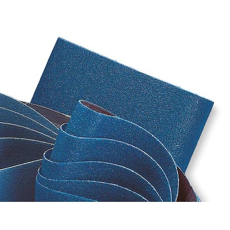 Norton Abrasives Sanding Belt, 1/2 in W, 24 in L, Coated, Zirconia Alumina, 100 Grit, Medium, BlueFire R823P, Blue 78072753076