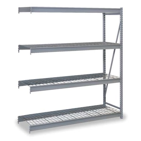 Lyon Add-On Bulk Storage Rack, 36 in D, 48 in W, 4 Shelves, Dove Gray DD67143GW