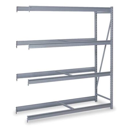 Lyon Add-On Bulk Storage Rack, 48 in D, 48 in W, 4 Shelves, Dove Gray ...