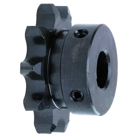 Tsubaki Single Strand Sprocket, Fixed, 40 Chain Size, 1/2 Bore Dia., 10 # of Teeth 40B10F-1/2