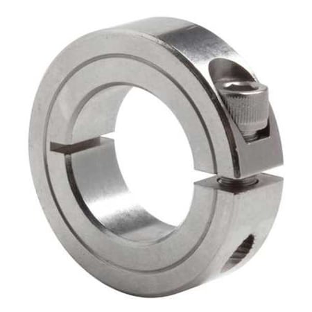 Dayton Shaft Collar, Clamp, 1Pc, 1/2 In, SS 1L679