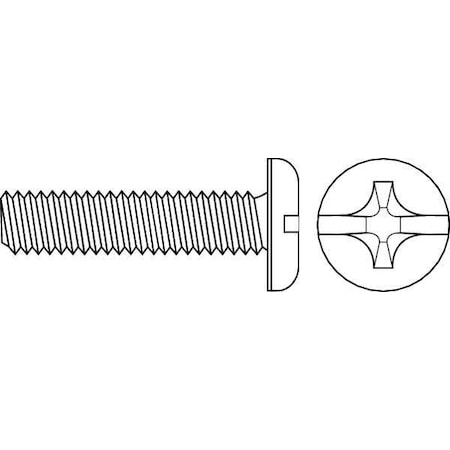 Zoro Select Sheet Metal Screw, #4 x 3/4 in, Zinc Plated Steel Pan Head Combination Phillips/Slotted Drive SMPCI0-400750-100P