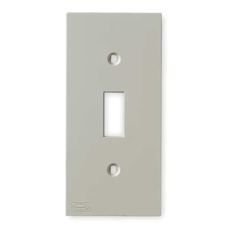 Hubbell Wiring Device-Kellems Toggle Faceplate, White, PVC, Plates KP1