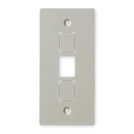 Hubbell Wiring Device-Kellems Three-Jack Faceplate, White, PVC, Plates KP2163