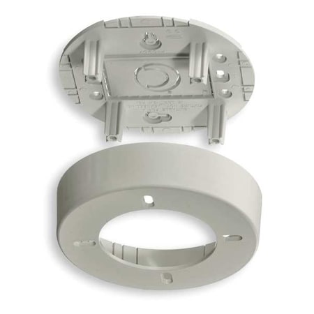 Hubbell Wiring Device-Kellems Round Box, White, PVC, Boxes PDB12LF