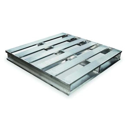 ZORO SELECT Extruded Aluminum Pallet, 48 in L, 48 1/4 in W, 6 in H 1MCU2