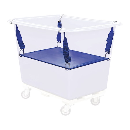 Royal Basket Trucks Poly Spring Lift, 8 Bu, Blue R08-BBX-PSN