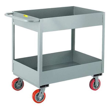 Little Giant Flat Handle Deep Shelf Utility Cart, Steel, 3600 lb Load Capacity, 18 in W, 38 in H DS1830X66PY
