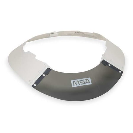 Msa Safety Sun Shield, For Use With Slotted V-Gard(R) Cap Gray/White 697290