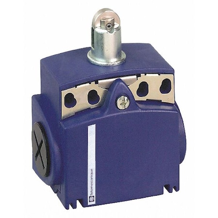 Telemecanique Sensors Limit switch, Plunger, Roller, 1NC/1NO, 10A at 240V AC, Actuator Location: Top XCKT2102N12