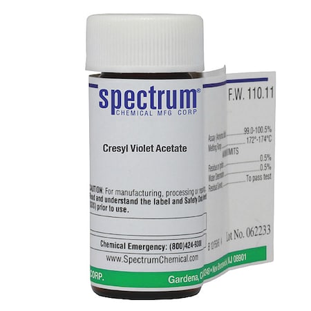 Spectrum Chemical Cresyl Violet Acetate, 1g, 10510-54-0 CAS CR125-1GM