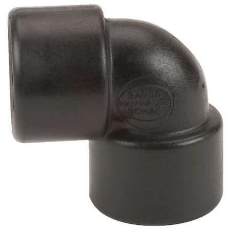 Banjo 90 Degree Elbow, Polypropylene, 3/4", Schedule 80, 300 psi Max Pressure EL075-90