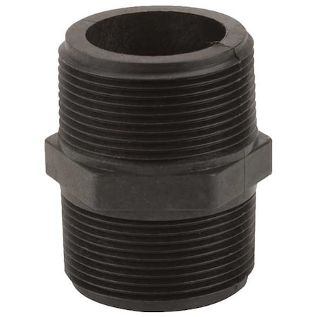 Banjo Hex Nipple, Polypropylene, 1-1/2", Schedule 80, 300 psi Max Pressure NIP150-SH