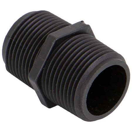 Banjo Hex Nipple, Polypropylene, 1", Schedule 80, 300 psi Max Pressure NIP100-SH