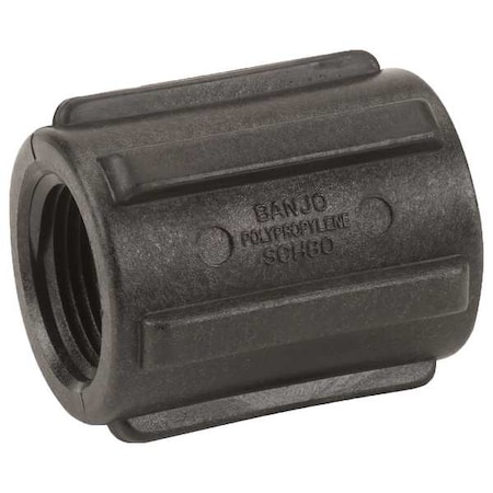 Banjo Reducing Coupling, Polypropylene, 1" x 3/4", Schedule 80, 300 psi Max Pressure RC100-075