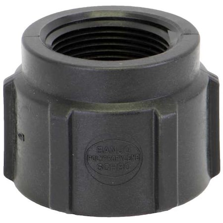 Banjo Reducing Coupling, Polypropylene, 1-1/2" x 1-1/4", Schedule 80, 300 psi Max Pressure RC150-125