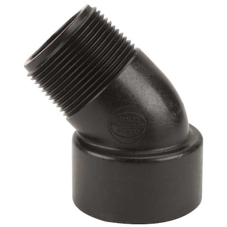 Banjo 45 Degree Street Elbow, Polypropylene, 1-1/4", Schedule 80, 300 psi Max Pressure SL125-45