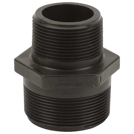 Banjo Reducing Nipple, Polypropylene, 2" x 1-1/2", Schedule 80, 300 psi Max Pressure RN200-150