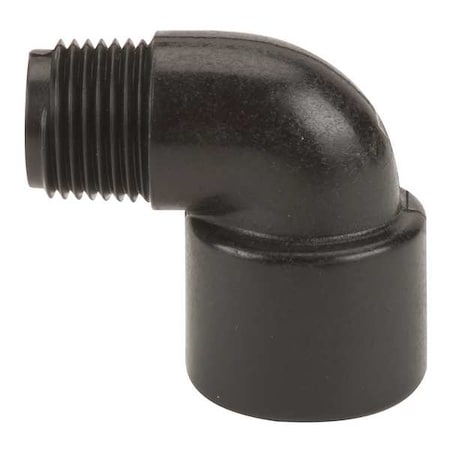 Banjo 90 Degree Street Elbow, Polypropylene, 3/8", Schedule 80, 300 psi Max Pressure SL038-90