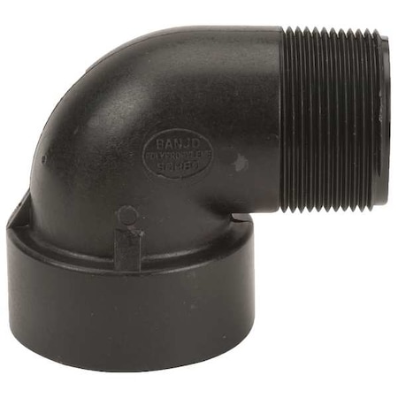 Banjo 90 Degree Street Elbow, Polypropylene, 1-1/2", Schedule 80, 300 psi Max Pressure SL150-90