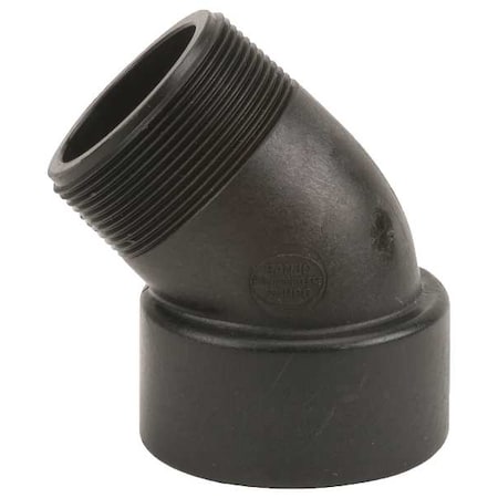 Banjo 45 Degree Street Elbow, Polypropylene, 2", Schedule 80, 225 psi Max Pressure SL200-45