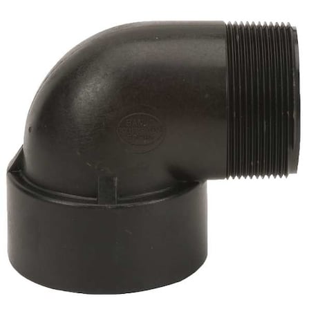 Banjo 90 Degree Street Elbow, Polypropylene, 2", Schedule 80, 300 psi Max Pressure SL200-90