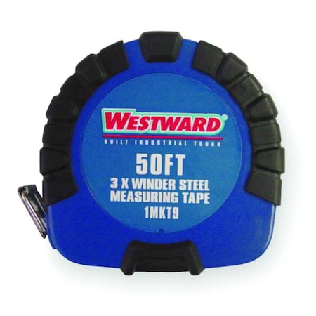 Westward 50 ft Tape Measure, 3/8 in Blade 1MKT9