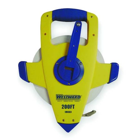 Westward 200 ft Tape Measure, 3/8 in Blade 1MKU3