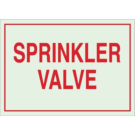Brady Sprinkler Valve, 10 in x 14 in, Rectangle, Polyester, 80255 80255