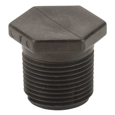 Banjo Plug, Polypropylene, 1", Schedule 80, 300 psi Max Pressure PLUG100