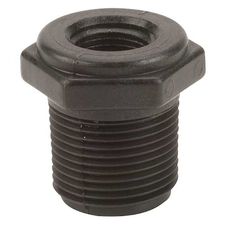 Banjo Reducing Bushing, Polypropylene, 3/4" x 3/8", Schedule 80, 300 psi Max Pressure RB075-038