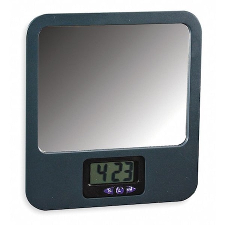 Officemate 7" Mirror w/Digital Clock 29102