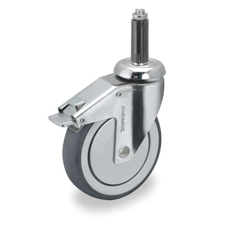 Zoro Select Swivel Stem Cstr w/Totl Lock, 6 in, 260 lb CH06TPP125TLXRN2