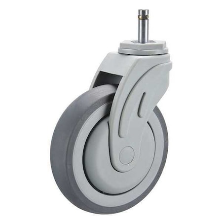 Zoro Select Swivel Stem Caster, TPR, 5 in., 325 lb. P17S-RP050K-SG7-001