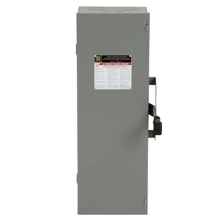 Square D Nonfusible, Safety Switch, Heavy Duty, 600 V, 3PDT DTU362