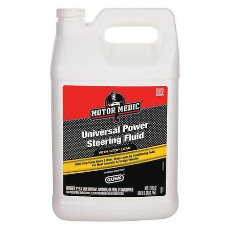 Motor Medic Power Steering Fluid, 1 gal., Bottle M2734