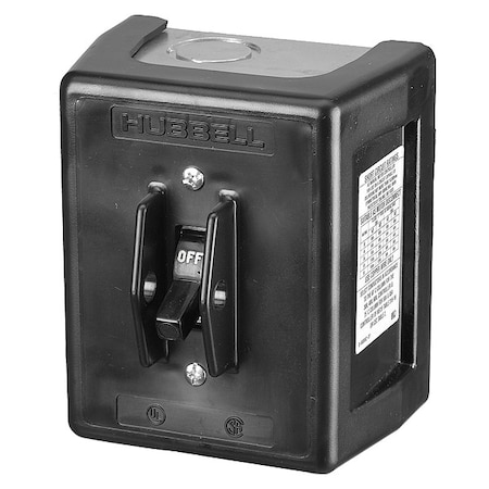 Hubbell Wiring Device-Kellems Manual Motor Switch, 30 A, 3 P, 3 Phase, Toggle, Circuit-Lock Series, NEMA 1 HBL1389