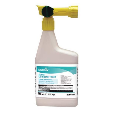 Diversey Cleaner and Deodorizer, 32 oz. Hose End Connection Bottle, Floral 94266359