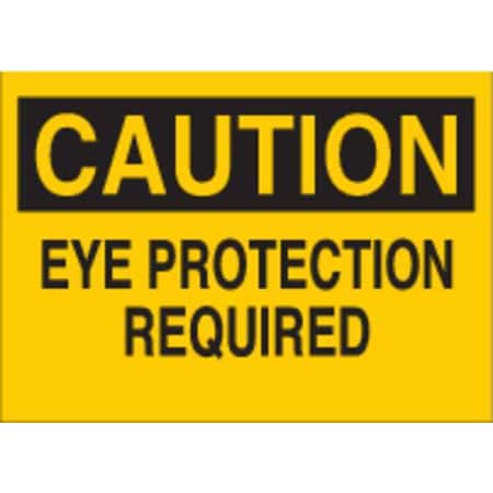Brady Caution Sign, 10 in Height, 14 in Width, Fiberglass, Rectangle, English 47050